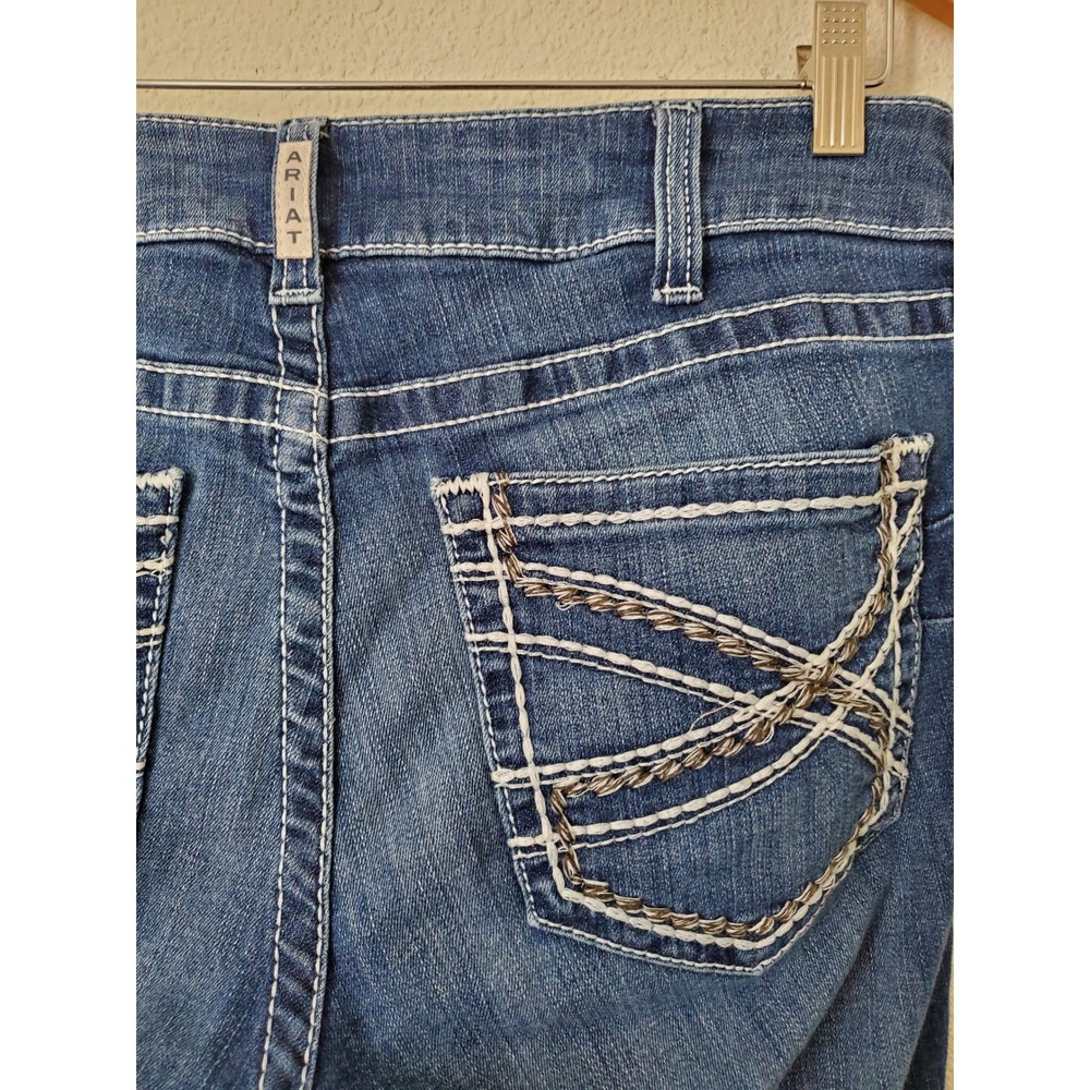 Ariat Womens Marine Mid Rise Boot Entwined‎ Jeans 31 Long Tall Embroidered - Picture 9 of 11